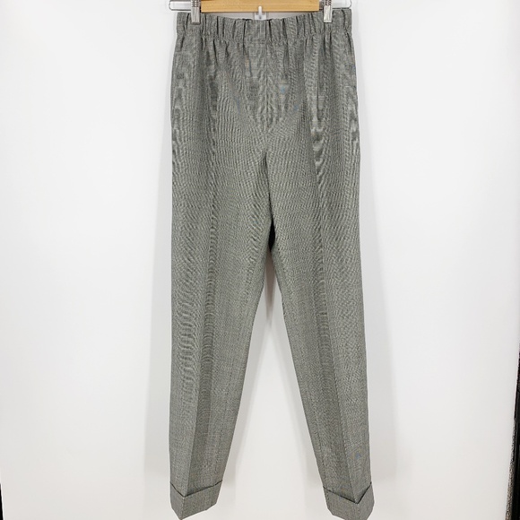 Helmut Lang Pull On Wool Cuffed Suit Pant Sz 4 - Picture 1 of 13